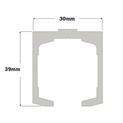 10-830-0-700MM MODULAR SOLUTIONS PART SLIDING DOOR RAIL , CUT TO THE LENGTH OF 700 MM